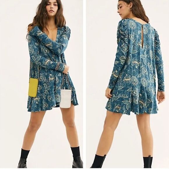 Free people hello lover ruched sleeve tunic top - Picture 1 of 7